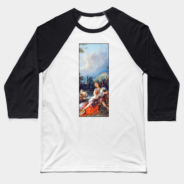 Pastoral with a Bagpipe Player by Boucher Baseball T-Shirt by academic-art